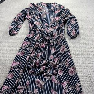 knee length dresses for ladies Floral Ruffle Open Back Julianna Maxi Dress main image 1